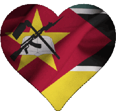 Bandiere Africa Mozambico Cuore 