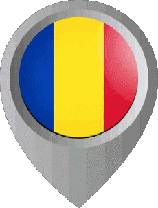 Flags Europe Romania Location Pin 