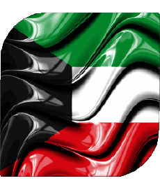 Drapeaux Asie Koweït Carré 