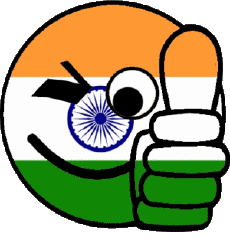 Flags Asia India Smiley - OK 