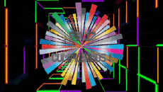 Mensajes Español Feliz Cumpleaños Abstracto - Geométrico Fondo animado 001 