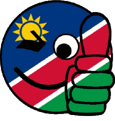 Fahnen Afrika Namibia Smiley - OK 