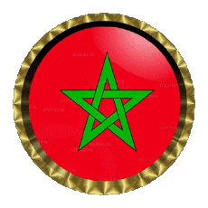 Bandiere Africa Marocco Rotondo - Anelli 