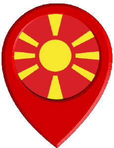 Flags Europe Macedonia Location Pin 