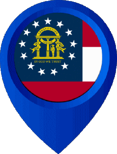 Fahnen Amerika U.S.A - States Georgia Standort-Pin 