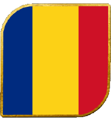 Drapeaux Europe Roumanie Carré 