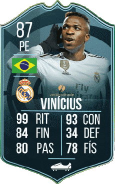 Multimedia Videogiochi F I F A - Giocatori carte Brasile José de Oliveira Vinícius 