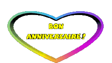 Mensajes Francés Bon Anniversaire Coeur 002 