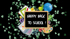 Messagi Inglese Happy Back to School Sfondo animato 001 