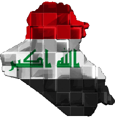 Bandiere Asia Iraq Carta Geografica 