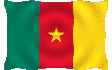 Fahnen Afrika Kamerun Welligkeit 