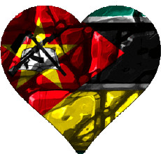 Flags Africa Mozambique Heart 