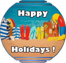 Messagi Inglese Happy Holidays Sfondo trasparente 02 