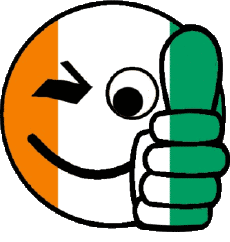 Fahnen Afrika Elfenbeinküste Smiley - OK 