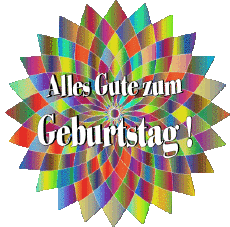 Nachrichten Deutsche Alles Gute zum Geburtstag Zusammenfassung - geometrisch Transparenter Hintergrund 022 