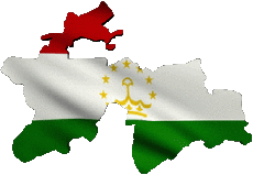 Drapeaux Asie Tadjikistan Carte 