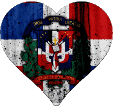 Banderas América República Dominicana Corazón 