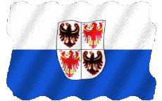 Drapeaux Europe Italie Trentin-Haut-Adige Ondulation 