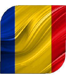Drapeaux Europe Roumanie Carré 