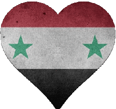 Flags Asia Syria Heart 