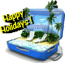 Messages Anglais Happy Holidays Fond Transparent 10 