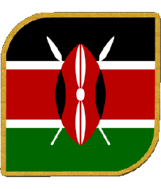 Drapeaux Afrique Kenya Carré 