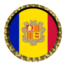 Drapeaux Europe Andorre Rond - Anneaux 