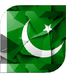 Bandiere Asia Pakistan Quadrato 