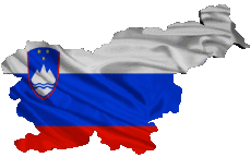 Banderas Europa Eslovenia Mapa 