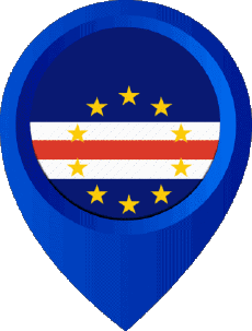 Banderas África Cabo Verde Marcador de ubicación 