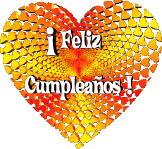Messages Espagnol Feliz Cumpleaños Corazón 007 