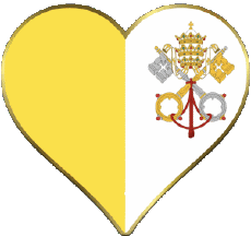 Bandiere Europa Vaticano Cuore 