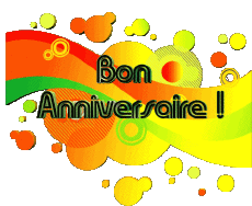 Messages French Bon Anniversaire Abstrait - Géométrique Transparent Background 009 
