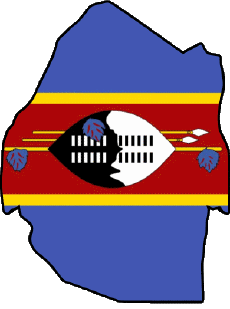 Bandiere Africa Eswatini Carta Geografica 