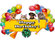 Mensajes Inglés Happy Birthday Animals 007 