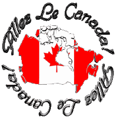 Messages Français Allez Le Canada Carte - Drapeau 