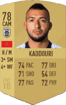 Multi Média Jeux Vidéo F I F A - Joueurs Cartes Maroc Omar El Kaddouri 