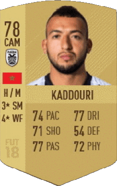 Multimedia Videospiele F I F A - Karten Spieler Marokko Omar El Kaddouri 