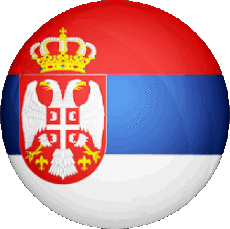 Flags Europe Serbia Round 