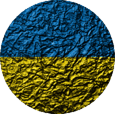 Flags Europe Ukraine Round 