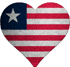 Bandiere Africa Liberia Cuore 