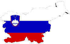 Fahnen Europa Slowenien Karte 