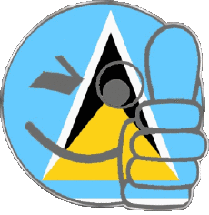 Fahnen Amerika St. Lucia Smiley - OK 