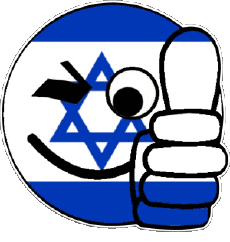 Fahnen Asien Israel Smiley - OK 