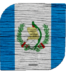 Drapeaux Amériques Guatemala Carré 