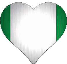 Flags Africa Nigeria Coeur 