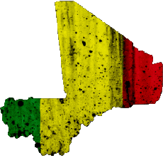 Drapeaux Afrique Mali Carte 
