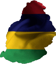 Fahnen Afrika Mauritius Karte 
