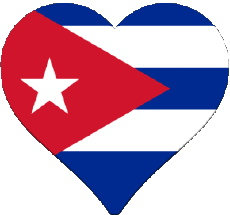 Fahnen Amerika Kuba Herz 