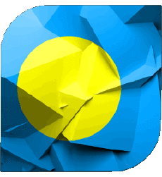 Bandiere Oceania Palau Quadrato 